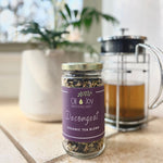 Decongest Organic Tea Blend Front Side with French Press